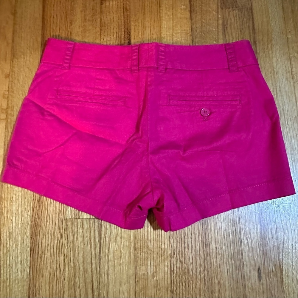 J. Crew Bright Pink Broken In Chino Shorts size 0(e5 - Picture 2 of 8